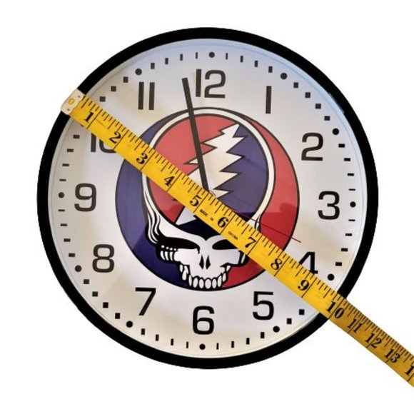 10" Wall Clock Grateful Dead Steal Your Face Silent Quartz Movement Brand New - Picture 4 of 8